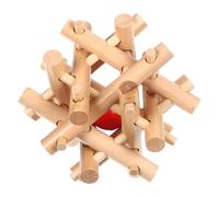 Abaodam Casse-tête en Bois à Verrouillage « Ball in The Cage » Puzzle Éducatif pour Adultes et Garçon et Filles, Jeu de Réflexion en Bois Naturel, Éducatif Stimulant la Coordination