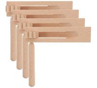 Abaodam Castagnette en Bois Jouet D'éveil pour Garçon et Filles 4 Pièces Taille Standard Instrument de Percussion Éducatif Créateur de Bruit pour Fêtes et Événements Sportifs