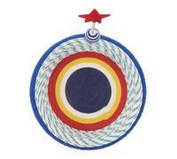 Abaodam Cat Scratcher Bed Round with Star Pattern Sisal Scratching Pad Bowl for Indoor Small Cats Compact Lounge Nest Protecting Furniture