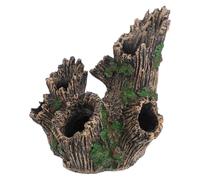 Abaodam Caverne Arbre Résine Poreuse pour Aquarium Cachette Naturelle pour Poissons Crevettes et Reptiles Décoration Réaliste Habitat Aquatique