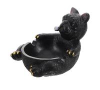 Abaodam Cendrier Créatif en Résine pour Fumeurs Décoratif Forme de Chien Portable pour Salon et Bureau Cendrier Mignon Décoration Intérieure