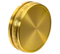 Abaodam Cendrier Simple en Laiton Rond Surface Lisse et Base Stable, Design Rétro Élégant pour Maison ou Restaurant, Présent pour Fumeur