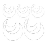 Abaodam Cerceaux Attrape-rêves en Métal Forme Lune Argentée 10 Pièces Lisse et Portable pour Décoration et Artisanat