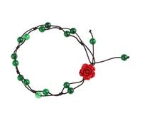 Abaodam Chaîne de Cheville Ajustable Fleur Rouge pour Étudiants Bijou D’Été Léger et Créatif Accessoire de Mode Printemps-Été Présent Féminin pour Fêtes et Usage Quotidien