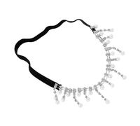 Abaodam Chaîne de Cuisse Élastique pour Femme Bijou de Corps Décoratif Perles Imitation et Pampilles Taille Ajustable Accessoire pour Mariage et Soirée Élégant Bijou de Jambe