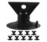 Abaodam Changeur D'ampoule en Plastique Noir Ventouse Triangle, Lot de 10pcs, Outil Pratique pour Retirer Ampoules Gu10 Rapidement et Facilement
