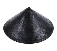 Abaodam Chapeau De Bambou Chapeau De Tissage Chapeau De Soleil en Bambou Masque Oni Chapeau De Pêche Chapeau De Cosplay Chinois Chapeau De Rizière Costume De Robe Grand Avant-Toit Homme