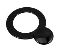 Abaodam Chapeau de Brûleur en Fer Résistant pour Cuisinière à Gaz, Remplacement Compatible pour Plaque de Cuisson, Ensemble 2 Pièces, Protège-flammes Solide, Accessoire pour Cuisson en Toute Sécurité