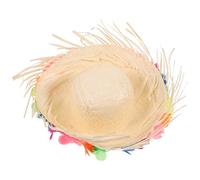 Abaodam Chapeau de Soleil à Larges Bords en Herbe Ventilation, Style Hawaïen Élégant pour Shopping en Plein Air ou Prise de Photos