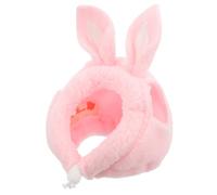 Abaodam Chapeau Décoratif Accessoire Quotidien Portraits de Famille en Polaire Forme Lapin Adorable Couleur Rose pour Chinchilla et Petits Animaux