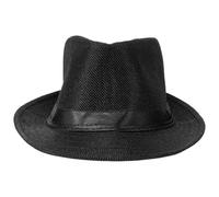 Abaodam Chapeau Fedora pour Garçon et Filles en Coton Noir, Confortable et Respirant, Style Élégant pour Spectacles de Danse et Usage Quotidien, Taille 56-58 Cm