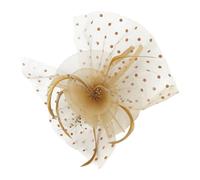 Abaodam Chapeau Vintage en Dentelle Dorée Maille Serre-Tête Élégant 1 Pièce Accessoire Cheveux Femme pour Mariage Fête Halloween et Carnaval