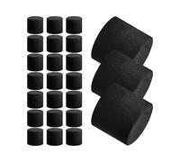 Abaodam Charbon Rechargeable en Bois Léger Fumée, Brûleur à Charbon de Bois de Bloc Rond Noir, pour Chauffe-Mains et Petits Foyers