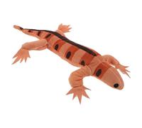 Abaodam Chat en Peluche Lézard Réaliste Orange Tacheté avec Bruissement, Léger et Non Toxique, Sonore à Mâcher Stimulant pour Chatons et Chats D’intérieur, Favorisant Exercice et Bien-