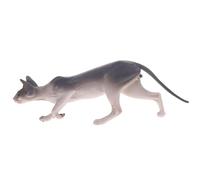 Abaodam Chat sans Poil Figurine en Plastique Statues De Chat Décoration Intérieure Petit Modèle De pour Étagère Bureau Jardin Accessoire De Photo 6.10 X 2.17 X 0.79 in 1 Pièce