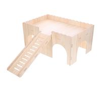 Abaodam Château pour Hamster Maison Décorative pour Rats Maison pour Hamsters Château Bois pour Animaux De Compagnie Abri pour Rat