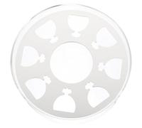 Abaodam Chauffe-théière en Verre Blanc Base Ronde Solide en Alliage D'aluminium, Résistant, pour Théière de 500-800 ML, Accessoire Pratique pour Maintenir Le Thé Chaud
