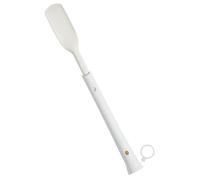 Abaodam Chausse-Pied à Long Manche Rétractable Blanc Anneau Mural Aide à la Chaussure pour Seniors Plastique Ergonomique Accessoire Pratique pour Enfiler Chaussures Facilement