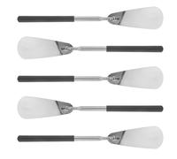 Abaodam Chausse-pied Télescopique en Acier Inoxydable, Lot de 5 Pièces, Manche Réglable Longue Portée, pour Bottes, Seniors, Hommes, Femmes et Femmes Enceintes, Accessoire