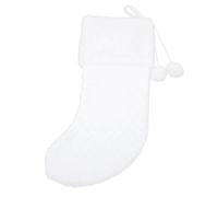 Abaodam Chaussette de Noël Décorative Blanche en Tissu, Paquet Présent | Ornement de Fête Suspendu, pour Chocolats et Bonbons, Style Mignon Unique, Boutiques et Restaurants