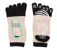 Abaodam Chaussettes De Yoga À Cinq Doigts Anti Dérapantes Sans Dos Avec Points En Gel Chaussettes De Sport Respirantes Couleur Paire Unique