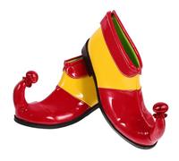 Abaodam Chaussures Clown Colorées PU pour Adultes Accessoires Cosplay Halloween Carnaval Magiques avec Cordon pour Fêtes et Costumes Couleur Aléatoire Couleur Aléatoire