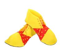 Abaodam Chaussures de Clown pour Halloween Grandes Taille Jaune à Point Rouge Accessoire Cosplay Spectacle Déguisement Clown Adultes
