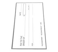 Abaodam Chèque Géant Factice Réutilisable Effaçable à Sec, Imperméable, Format 76,2 X 40,6 Cm, Panneau de Présentation Ludique pour Farces, Mariages, Anniversaires et Dons Caritatifs