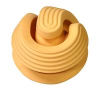 Abaodam Chien Distributeur de Nourriture 85Mm en Caoutchouc Orange Balle d'Entraînement à Renifler pour Chiots Interactif pour Ralentir Alimentation et Stimuler Odorat en Extérieur