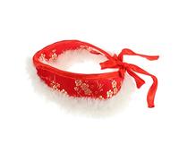Abaodam Chinese Style Decorative Warm Pet Collar for Winter Adjustable and Comfortable Accessory for Year Celebrations