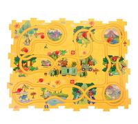 Abaodam Circuit de Puzzle Dinosaure 25 Pièces pour Tout-Petits Éducatif Voiture à Monter Soi-Même sans Batterie Jeu D’Assemblage Créatif et Stimulant la Logique Plateau de Jeu Sécurisé