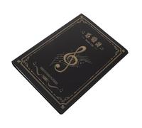 Abaodam Classeur de Partitions Musicales Pochette 50 Pages Double Face pour Piano, Porte-partitions Compact et Léger, Clip de Maintien Fiable pour 100 Feuilles, Étui de Rangement Pratique