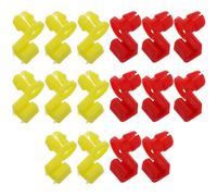 Abaodam Clip de Verrouillage de Porte Voiture 4 Mm en Plastique, Lot de 10 Clips Jaunes et Rouges pour Tige de Poignée Hayon Gauche et Droit, Accessoires de Remplacement Intérieur