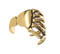 Abaodam Clip D'oreille en Cuivre Argenté Punk Design Crâne Main Unique, Non Percé, Confortable pour Femme et Fille, Port Quotidien ou Shopping