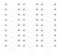 Abaodam Clips à Ressort à Bouton-Poussoir pour Poteaux de Tente et Kayak, Lot de 40 Pièces, Forme V, Ressort Creux Double Tête 7 Mm, Verrouillage Rapide pour Tubes Ronds, Accessoires