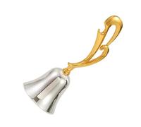 Abaodam Cloche D’appel Manuelle en Alliage de Zinc avec Poignée Dorée - Sonnette de Service Puissante et Sonore pour Personnes Âgées, Restauration, Bureaux et Salles de lochette