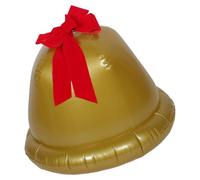 Abaodam Cloche de Noël Gonflable Géante Extra Large avec Noeud Décoration Extérieure Festive pour Pelouse Jardin et Fête de Fin Année