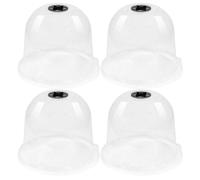 Abaodam Cloches de Protection Transparentes pour Plantes 4Pcs Housse de en Plastique Capuchon d'Humidité Évent pour Jardinage Protection des Plantes Gel et Intempéries