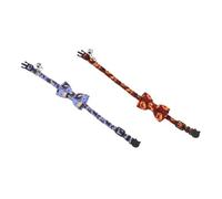 Abaodam Clochette Colliers Ajustables en Polyester Lot de 2 pour Chat et Décoration de Cou d'animaux Style Halloween Solide et Adorable pour Fête