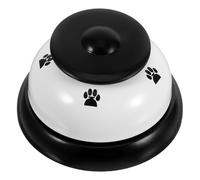 Abaodam Clochette D’Entraînement pour Chien et Chat Cloche Interactive en ABS Solide Son Puissant pour Dressage de Chiot et Apprentissage Propreté Bouton Blanc et Base Noire Usage