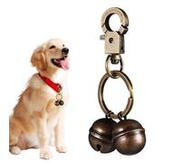 Abaodam Clochette de Collier Accessoire pour Animaux pour Chien en Laiton Mousqueton à Ressort, Son et Design Élégant Lors de Randonnées