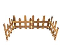 Abaodam Clôture Décorative en Bois Carbonisé 20-25 Cm de Hauteur X 1,2 M de Longueur, Clôture Paysagère Extérieure Résistante et Étanche pour Jardin, Balcon et Pelouse, Protection