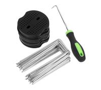 Abaodam Clous à Gazon Forme de U pour Joint de Tuyau Arrosage et Bâche de Protection Piquets de Jardin de Calibre pour Couvre-Sol et Fixation