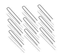 Abaodam Clous de Fixation en U pour Gazon et Paillis Jardin, Lot 30 Pièces 2,5x40mm Argenté 2,8x25mm Noir, Acier Galvanisé, Piquets Robustes pour Tissu Anti-Mauvaises Herbes et Pelouse