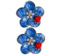 Abaodam Clous d'Oreilles Femme en Alliage Bleu Boucles d'Oreilles Fleurs Légères 1 Paire de Boucles d'Oreilles pour Femmes Bijoux Modernes pour Fêtes et Cérémonies