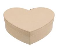 Abaodam Coffret en Papier Kraft Beige de Cœur pour Bijoux et Cosmétiques, Boîte Présent DIY pour Fête Nuptiale ou Restaurant, Emballage Valentine