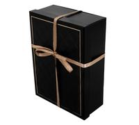 Abaodam coffret pliable Boîtes de faveur de mariage boîtes pour compositions de friandises à fleurs décoratives à friandises Carton blanc Noir