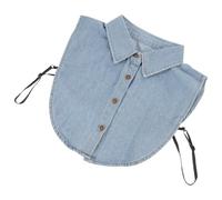 Abaodam Col Amovible en Coton pour Femme Col Chemisier à Bout Effilé Léger Bleu Clair Accessoire Décoratif pour Blouse et Pull de Chemise Court Style Ma Kua Usage Quotidien et Occasions