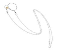 Abaodam Collier à Cloche en Acier Inoxydable pour Perroquet avec Harnais Polyvalent de 1 Mètre, Anneau pour Patte, pour Entraînement en Vol en Extérieur