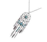 Abaodam Collier Attrape-rêves Créatif Alliage Argenté Bijou Bohème pour Femme et Original Fête et Usage Quotidien